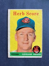 1958 Topps #352 Herb Score (Cleveland Indians)    1955 A.L. ROY!    (B)