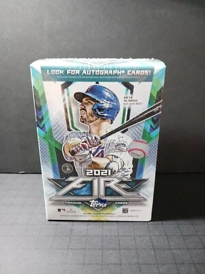 2021 MLB TOPPS FIRE BASEBALL BLASTER BOX +4 BONUS GOLD MINTED CARDS - Image 1 of 4