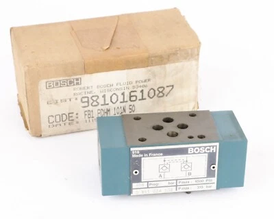 Bosch Rexroth FB1-PDHM-101N-50 Flow Control Hydraulic Check Valve, 9810161087 - Image 1 of 4