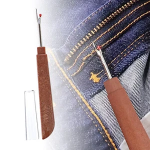 1-100pcs Seam Ripper Stitch Unpicker Quick Brown Wooden Craft Long Very Sharp - Picture 1 of 11