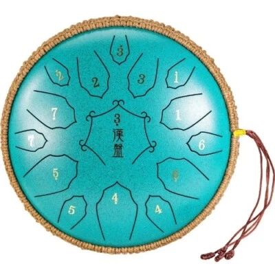 12 Inch 15 Note Tongue Drum D Key Ethereal Drum Beginner Hand Pan Drums Yoga  - Image 1 of 4