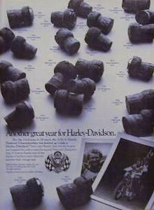 HARLEY-DAVIDSON Racing Ad 1954 Thru 1983 Markel Lawwill Ricky Graham Reiman + - Imagen 1 de 1