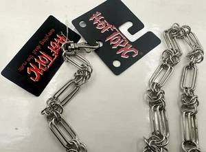 Hot Topic 182266 18" & 24" Double Oval Link Wallet Chain Silver Rare! NOS - Picture 1 of 3