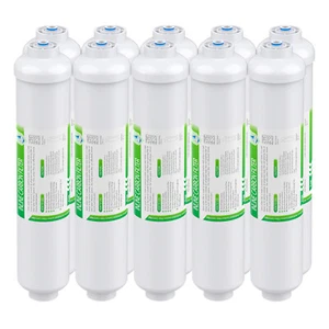 10 Pack T33 Inline Post Carbon Water Filter Quick Connect RO 5-Stage Filtration - Picture 1 of 12