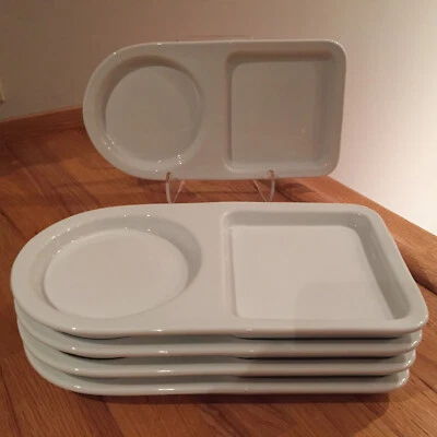 BIA Cordon Bleu Divided Porcelain Snack / Sandwich Trays Set of 5 ~ NWOB - Image 1 of 4