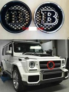 RED/BLACK Brabus B Grille Badge Emblem Fit 1985-2014 W463 G63 G65 G500 G550 - Picture 1 of 12