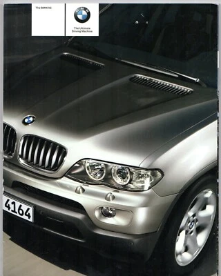 BMW X5 E53 2005-2006 UK Market Brochure 3.0i 4.4i 4.8iS 3.0d SE Sport Exclusive - Image 1 of 3