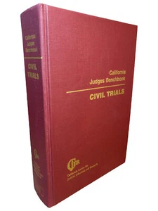 1981 California Judges Benchbook: Civil Trials Red Hardcover CP-34550 Law Book - Picture 1 of 17