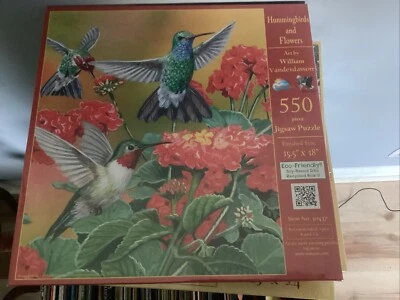 NUEVO Rompecabezas SunsOut Colibríes y Flores 550 Piezas #30437 Vanderdasson Foto 1 de 2
