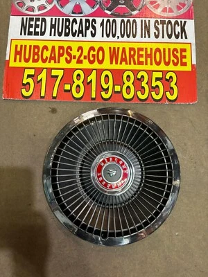 1969 Mercury 14” Comet Hubcap 1 Rare Beautiful Black/Red Stainless. Very nice - Image 1 of 4