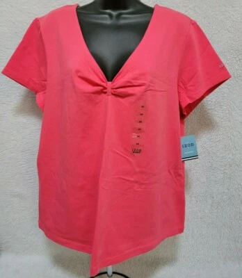 IZOD Womens Shirt Top Blouse Size 2X Papaya NEW - Image 1 of 4
