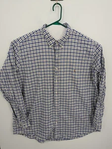 Polo Ralph Lauren Uomo Blu e Grigio Camicia a Quadri Manica Lunga con Bottoni, 3XLT - Foto 1 di 6