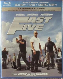 FAST FIVE  (Blu-ray) WITH SLIPCOVER - Picture 1 of 1