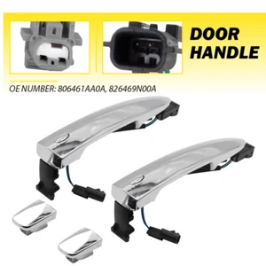 2X Door Handle Exterior Chrome Rear Left Right For for Nissan Leaf Maxima Sentra - Picture 1 of 10