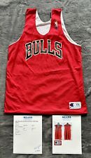 TONI KUKOC Circa 1990s Worn Used Chicago Bulls Reversible Jersey Full MEARS LOA