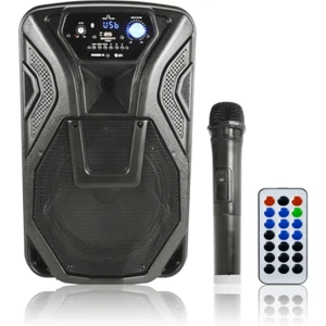 Busker PA with VHF Mics Media Player with USB SD FM Bluetooth and Battery - Picture 1 of 6