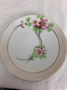 Nippon Crown Mark Hand Painted Cherry Blossoms? Floral plate Pink, 6.5” Wide - Picture 1 of 4
