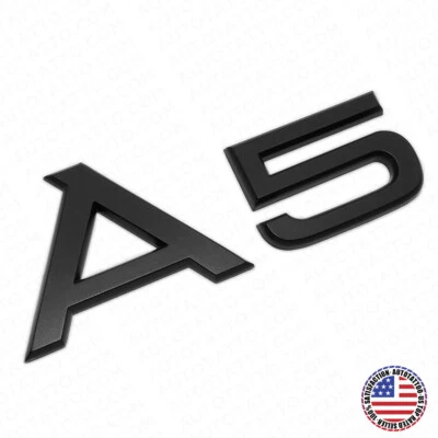 Audi A5 Matte Black Rear Letter Tail Badge Trunk Emblem Badge Sport Sline - Image 1 of 4