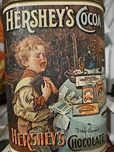 Hershey's Cocoa Vintage decor Tin Can 1984 Made in England vintage decor - Picture 1 of 6