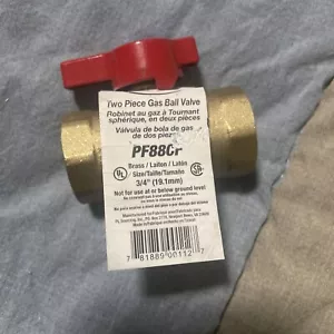 ProFlo Lever Handle Gas Ball Valve 3/4" PF88CF - Picture 1 of 5