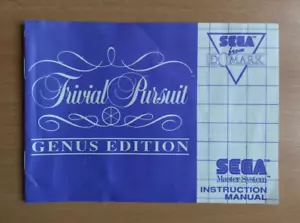 SEGA Master System Instruction Manual - TRIVIAL PURSUIT - GENUS EDITION - Picture 1 of 2