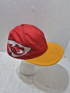 Vintage Kansas City Chiefs Snapback Mütze Logo auf beiden Seiten Helm Soft Top NFL - Bild 1 von 5