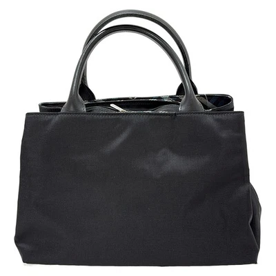 Auténtico Bolso de Mano Burberry Blue Label - Negro Azul Gris Multi Nylon Cuero Foto 1 de 4