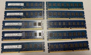 Memory Lot 10 ( 8gb PC3-12800U) SK hynix Tested ( 80 GB) Desktop - Picture 1 of 5
