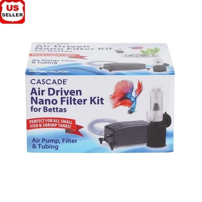 Nano Aquarium Filter & Air Pump Kit Betta Tanks Mini Sponge Filtration New - Image 1 of 4