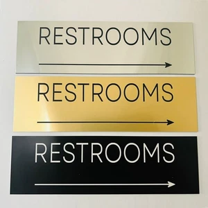 Toilettenschild - Kunststoff Laminat Schild | Männer Frauen WC Toilettenschild, abziehen & kleben - Bild 1 von 8