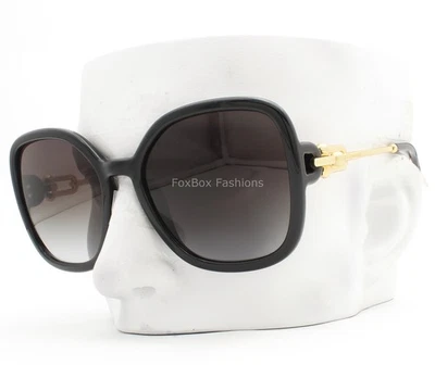 Tiffany Sunglasses Polished Black and Gold TF 4202-U 8001/3C with Case - Image 1 of 4