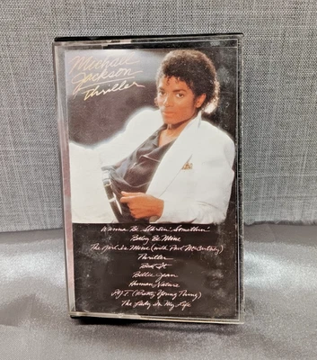 Michael Jackson Thriller Cassette Tape CASE ONLY VTG 80s Music Halloween Prop Foto 1 de 4