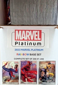 Juego base completo de 200 cartas #1-200 Marvel Platinum Rainbow 2023 - Imagen 1 de 2