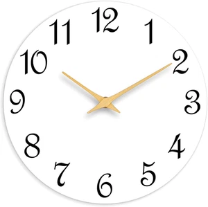 Wanduhr, 8 Zoll moderne Wanduhren batteriebetrieben, klein leise nicht tickend - Bild 1 von 12