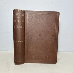 Max Muller 1st US Ed. 1873 Lectures on Science of Language, Sociology Hardcover - Picture 1 of 23