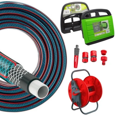 Gartenschlauch 4 lagig 1/2" 3/4" 1"  20m 30m 50m Schlauch Wasserschlauch - Bild 1 von 4