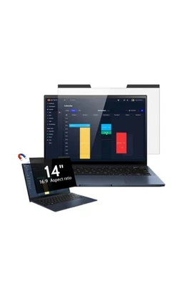 Laptop Magnetic Privacy Screen 14 Inch for Hp/Dell/Acer/Lenovo/ThinkPad/ 16:9  - Image 1 of 4