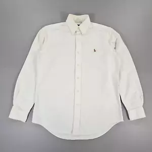 Ralph Lauren Mens Oxford Shirt White Small Button Down Long Sleeves - Picture 1 of 10