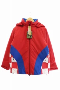 BAPE Color Block Padded (PRIMALOFT) Winter Snow Jacket Check Red RARE - Picture 1 of 6