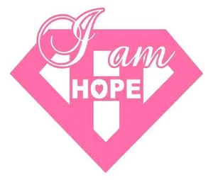 Custom 3.5"x 4" Cancer Awareness "I Am Hope"-Vinyl Decal sticker - Picture 1 of 12