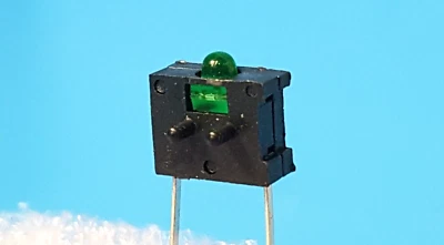 (25 PCS) LED Circuit Board Indicator, 555M-3301, LEDTRONICS, 2 mm, Green - Image 1 of 4