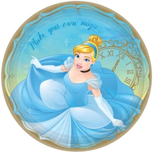 Cinderella Party Plates 23cm 8pk - Cinderella Once Upon a Time Party Supplies - Picture 1 of 1