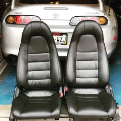 Toyota Supra MK4 / MKIV 1997-1998 Black Replacement Leather Seat Cover - Image 1 of 4