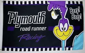 Plymouth Roadrunner Racing Premium Flag 3' x 5' Beep Beep (USA Seller) - Bild 1 von 3