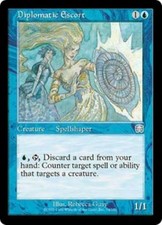 WOTC MtG Mercadian Masques Diplomatic Escort (U) (Foil) EX