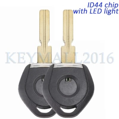 2 Transponder Ignition Key for BMW E38 E39 E36 Z3 With Led Light ID44 Chip HU58 Foto 1 de 4