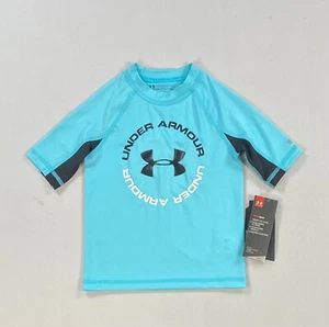 Little Boy's Under Armour Surfs Up UPF 50 Swim Shirt - Picture 1 of 2