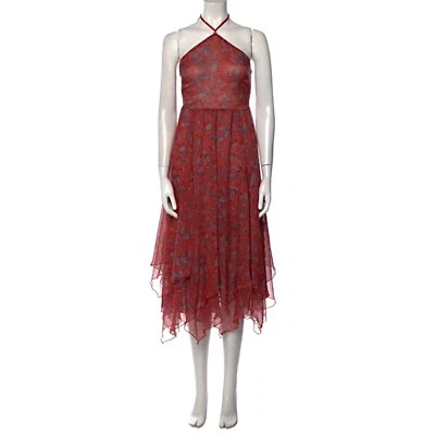 Nuevo con etiquetas Nuevo Vestido Misa Floral Halter Midi XS Foto 1 de 4