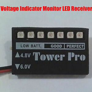 Battery Voltage Indicator Monitor LED Receiver Voltage Monitor for RC Car Drone