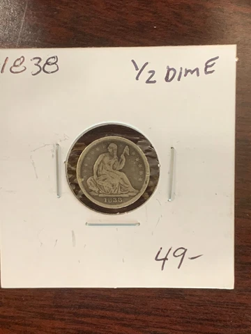 1838 Seated Liberty Half Dime, Sharp Cover